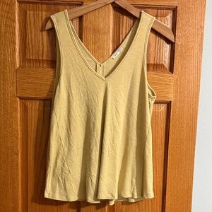 Mystree Beige V-Neck Tank Top